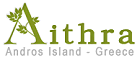 Logo, AITHRA HOUSES, Agios Petros, Andros, Kykladen